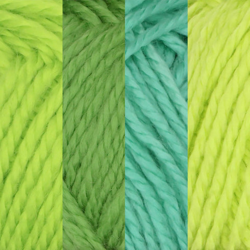 JubileeYarn Amigurumi Select Yarn - Baby Acrylic - Shades of Green - 4 Skeins...