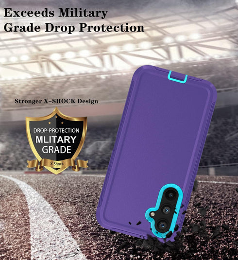 Qinmay for Galaxy A54 5G Case,Samsung Galaxy A54 5G Case with HD Screen Protector (2 Pack),Samsung A54 5G Case Durable Shockproof 3-Layer Heavy Du...