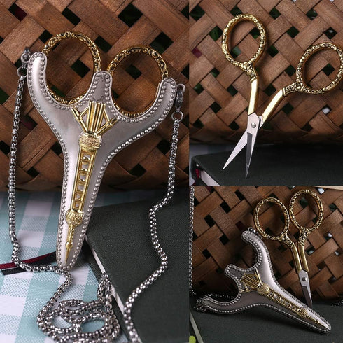 BUTUZE Embroidery Scissors, Exquisite Retro Scissors for Sewing, Stainless Steel Embroidery Sewing DIY Kit for Sewing, Cutting, Art Work, Embroide...