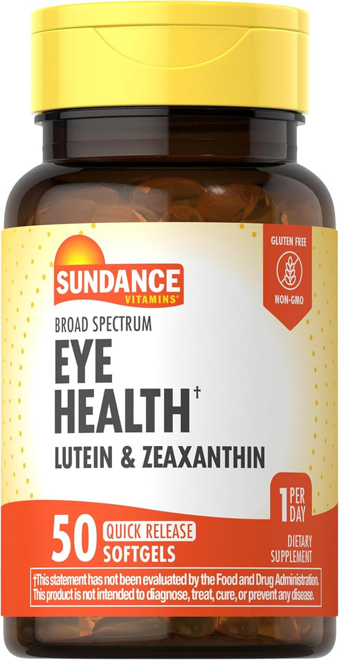 Sundance Lutein and Zeaxanthin Supplement | 50 Softgels | for Eye Health | Non-GMO and Gluten Free Formula...