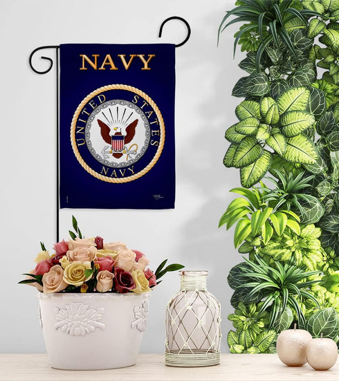 Breeze Decor US Navy USN Armed Forces Seabee Official Licensed United State American Military Retire Decorative, Garden Flag 13"x 18.5", Memorabil...