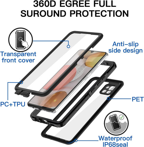 AICase Waterproof Case for Samsung Galaxy A42 5G (6.6") Snowproof, Dustproof and Shockproof, IP68 Certified Full Body Protection Fully Sealed Unde...