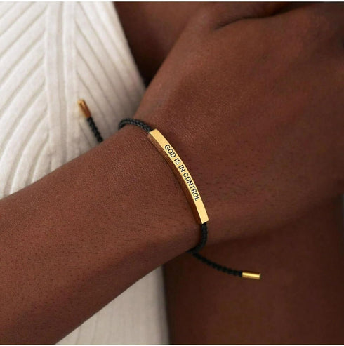 Be Kind of a B Tube Bracelet, Adjustable Hand Bradied Wrap Stainless Steel Handmade Engraved Inspirational Bracelet for Women To My Daughter/Best ...