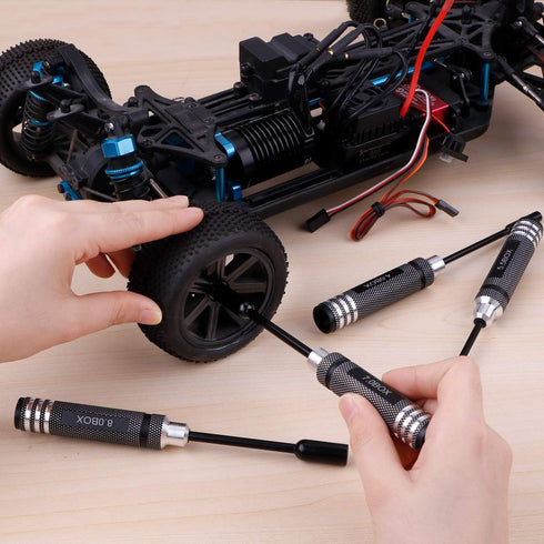 Makerfire 4pcs Hex Nut Drivers Screw driver Tools Kit Set for RC Helicopter RC Boat Rc Cars, Metal 4.0/5.5/7.0/8.0mm NUT Key Socket Screwdrivers...