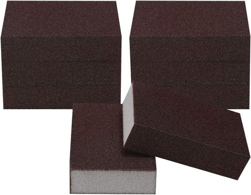 uxcell 8pcs Scouring Pads Non-Scratch Scouring Sponge Scrub Pads 4" x 2.8" for Scouring Kitchens, Dishwashing, Brown...