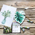 Porcelain Watercolor Palette 6.7in Monstera Leaf Artist Professional Ceramic Palette (Porcelain)...