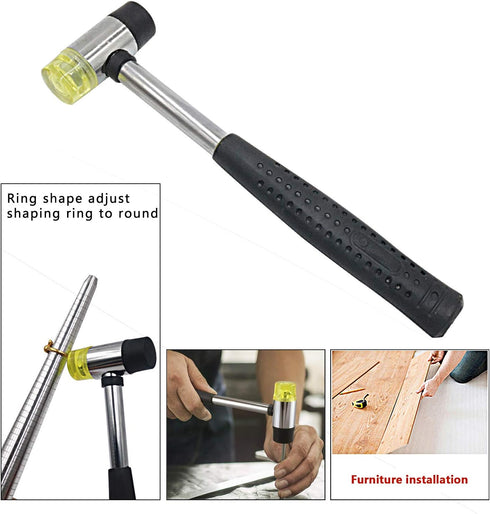 Ring Sizer Mandrel Set Metal Stick Measuring Tool Kit Finger Sizing Gauge US Size including Jewelry Rubber Hammer...