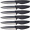 Steak Knives Set of 6 Extremely Sharp Kitchen Ceramic Black Blade Knife...