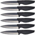 Steak Knives Set of 6 Extremely Sharp Kitchen Ceramic Black Blade Knife...