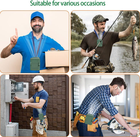 Wearable Portable Waist Clip Fan Personal Body Fan Super Powerful 6000mAh Upto 23H Long Endurance Work cooling and Heatstroke Prevention Fan (6000...