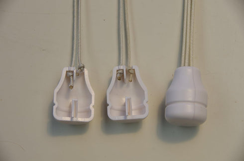 8 Pack Safety White Blind Knobs. This Tassel Separates The Pull Cords When Excessive Pressure is Detected to Avoid Potential Child Or Pet Strangul...