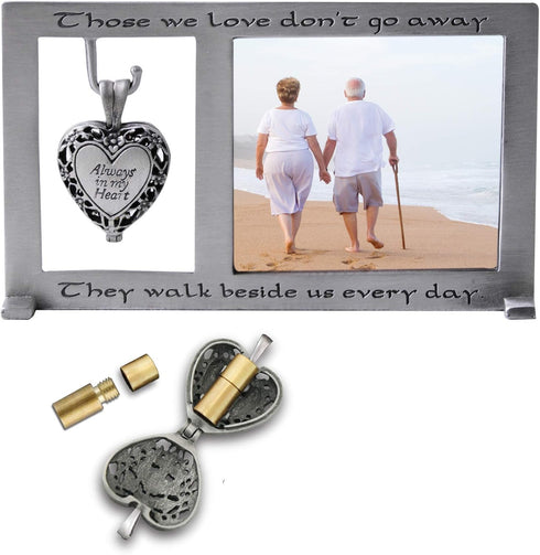 Those We Love Memorial Photo Frame with Vial for Ashes or a Keepsake, Funeral or Sympathy Gift for Loss of Loved One, For 2.5-inch by 2.25-inch ph...