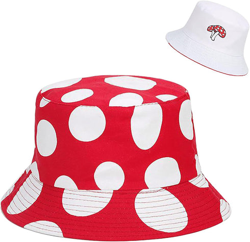 XYIYI Mushrooms Bucket Hats for Women Men Travel Beach Sun Hat Outdoor Fisherman Cap...