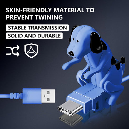Funny Dog Fast Charger Cable - Dog Charging Cable,Portable Stray Dog Charging Cable,Dog Toy Smartphone USB Cable Charger,for iPhone Type-C Various...