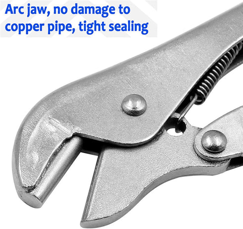 Vise Grips & Locking Pliers Locking Pliers Pinch Off Tool, 7mm Pipe Sealing Lock Tool 45 Steel Clamping Fitting Pinch Off Locking Pliers...