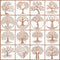 16 Pcs Tree Stencils for Painting on Wood, 6 x 6 Inch Tree of Life Stencil Small Palm Tree Drawing Template for Canvas, Wall, Floor, DIY Art Craft...
