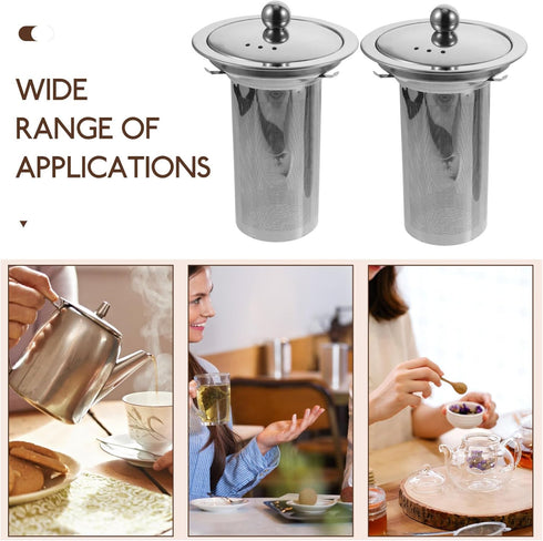 HEMOTON 2pcs Teapot Tea Strainer Tea Leaf Strainer for Loose Tea Filter Teapot Mesh Strainer Seasonings Strainer Tea Infuser Insert Loose Leaf Tea...