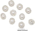 Honbay 10PCS 16mm/0.63inch Round Rhinestone Faux Pearl Buttons Embellishments - Sew on (White)...