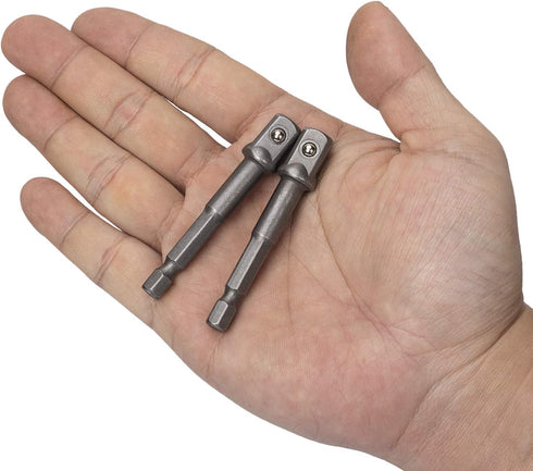 OIIKI 12 Pack 3/8 inch(10mm) Square Socket Adapter Bit Set, Impact Driver Power Bits for Automotive DIY-1/4 Hex Shank...