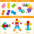 Montessori Toys for 2 3 4 Year Old Wooden Shape Matching Game & Lacing Beads Preschool Learning Activities Fine Motor Skills Toys Sorting Stacking...