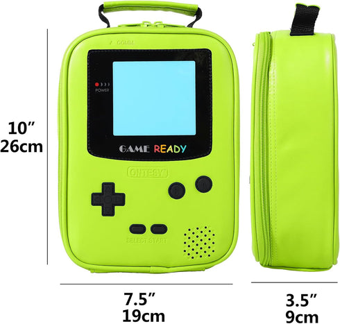 ONTESY Game Lunch Box Leather Reusable Lunch Bag Waterproof Thermal Insulated Mini Cooler for Boys Girls Kids Toddlers Teens for Picnic School Day...