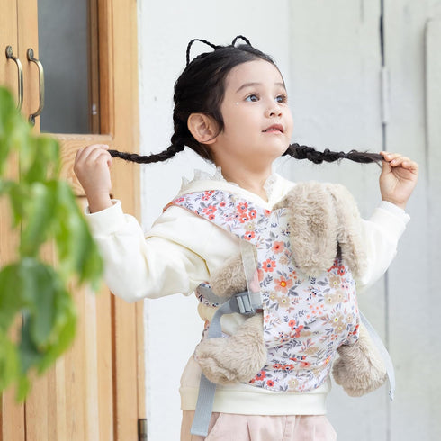 GAGAKU Baby Doll Carrier for Little Girls Stuffed Animal Carrier Toy Baby Carrier for Toddler - Pink Wax Flowers...