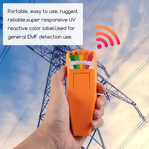 LED EMF Meter Magnetic Field Detector Ghost Hunting Paranormal Equipment Tool Tester Portable Counter-Orange...