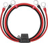 3/8" Ring Eyelet Terminal Battery Boost Cable Heavy-Duty 30A Fuse 12V/24V 12AWG Cord 3Ft...