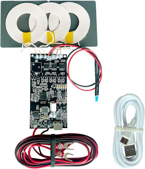 3 Coil Wireless Charger Car Transmitter Module 15W high Power- Wireless Charging Circuit Board 12-24V Input-Suitable for Wireless Charging DIY for...