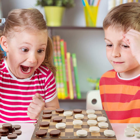 30 Pieces Backgammon Pieces Checkers 1.25 Inch Replacement Checkers Board Game Pieces Playing Game Chips with 5 Dice and Drawstring Storage Pouch ...