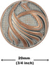 Bezelry 12 Pieces Dynamic Water Metal Shank Buttons. 20mm (3/4 inch) (Copper White Patina)...