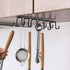 Cups Storage Hooks, Kitchen Utensil Hanging with 6 Hooks, Cup Holder Hanger Hook Rack Holder Under Cabinet Closet without Drilling(Black)...