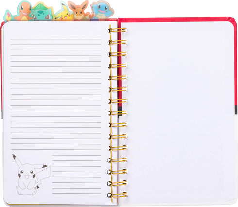 Silver Buffalo Pokemon Pokeball Starters Spiral Tabbed Notebook, 8 x 5 Inches...