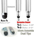 2-in-1 Stylus Touch Screen Pen for iPhone, Ipad, iPod, Tablet, Galaxy and More with 20Pcs Rubber Tips-Silver......