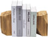 MyGift Rustic Burnt Solid Wood Geometric Style Bookends, Set of 2...