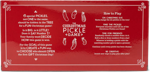 DEMDACO Pickle Festive Green 4 x 2 Glass Christmas Decorative Hanging Ornaments Game...