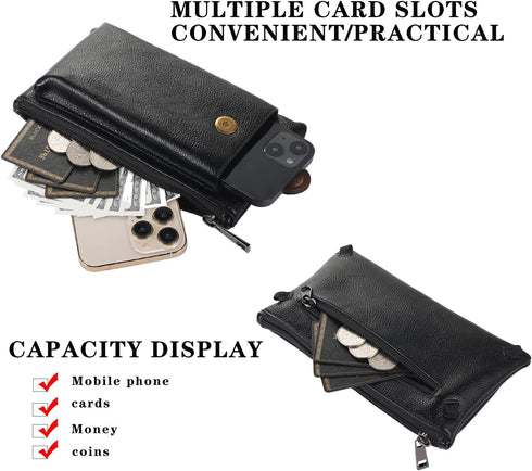 PT Small Crossbody Cell Phone Bag With Large Touch Screen, Mini Messenger Shoulder Bag Cash Handbag Wallet Purse...