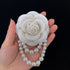 Vintage Wool Camellia Flower Pearl Tassel Brooches Pin Bracelet,Hairpin Headpieces Brooch Shawl Pins Wedding Party Gift Dainty Elegant Lapel Pins ...