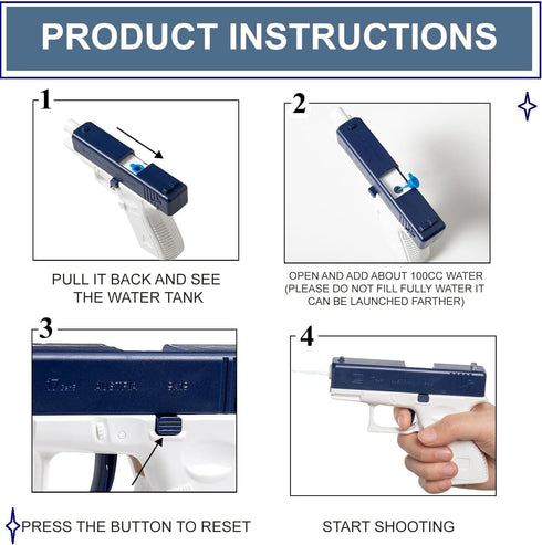 2 Pack Water Guns Squirt Guns for Kid,Mini Water Blaster Soaker Water Pistol Toys for Boys Girls Toddlers, Summer Gifts for Swimming Pool Beach Ou...