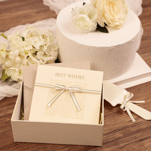 VATIN Double Faced Satin Ribbon 1/4 inch White with Gold Edge Continuous 50 Yards for Decoration, Craft, Gift Wrappping Wedding Card Decoration...
