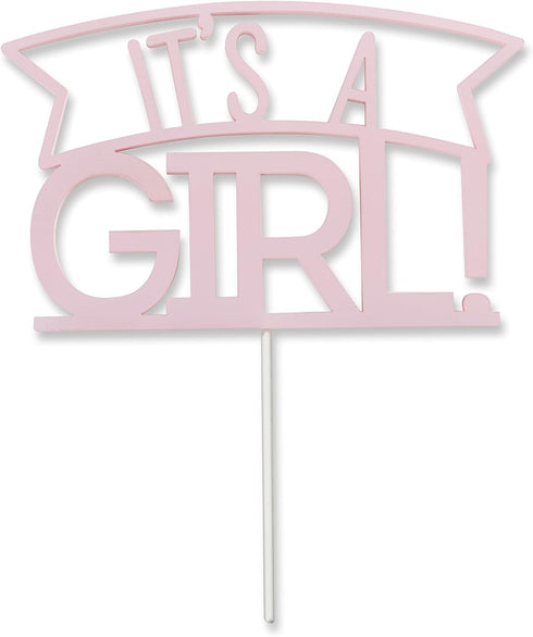 Kate Aspen It's a Girl Acrylic Cake Topper, Pink...