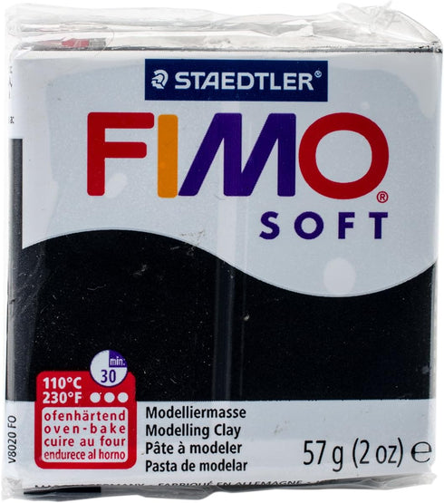 Fimo Soft Polymer Clay 2oz-Black...