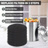 Charcoal Filters for Kitchen Compost Bin, 6 Pack Filters for Compost Pails Countertop Bin Replacement, Activated Charcoal Home Bucket Refill Sets,...
