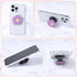 Purple Daisy Silicone Mobile Phone Grip Stand, Cute 2D Flower Cell Phone Holder, Collapsible Expandable Cell Phone Accessory for Smartphone Tablet...
