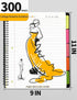 SUNEE 5 Subject Notebook College Ruled - 300 Pages, 8.2"x10.8", 5 Pocket Colored Dividers, 3-Hole Punched Paper, Black...