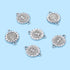 20pcs Antique Silver Rhinestone Religious Wear Saint Benedict Medallion Bracelet Connector Round Link Beads Jewelry Making Charms for DIY Necklace...