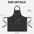 2 Pack Aprons for Women with Pockets, Soft Chef Apron for Men, Adjustable Bib Aprons for Kitchen Cooking BBQ (Black/Brown Stripes)...