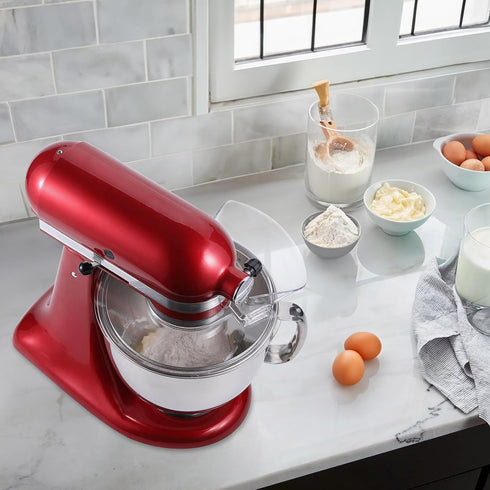 Pouring Shield for KitchenAid-Secure Pouring Shield with Removable Pour Spout for KitchenAid 4.5-5 Quart Tilt-Head Stand Mixers, Splatter Guard Fi...