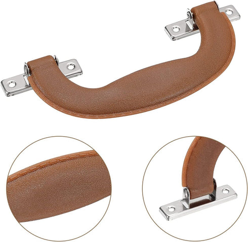 uxcell Luggage Handles, 3Pcs 151mm/5.94inch Plastic Pull Handle Suitcase Case Replacement Handles with Screws for Case Suitcase Toolbox, Brown...