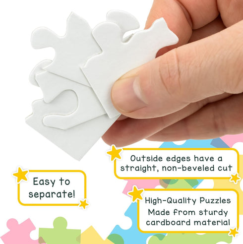 Hygloss Blank Puzzles with Heart Shape - 6" x 8" - Ideal for Valentines - Write, Draw, and Decorate Your Own Jigsaw Puzzle - 6 Puzzles (8 Puzzle P...
